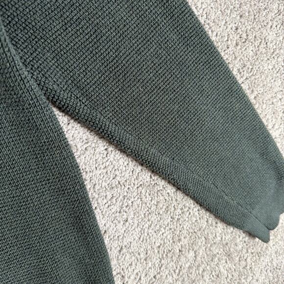 Marine Layer Sweater Mens L Green 1/4 Zip Pullover Re Spun Organic Cotton - Picture 6 of 11